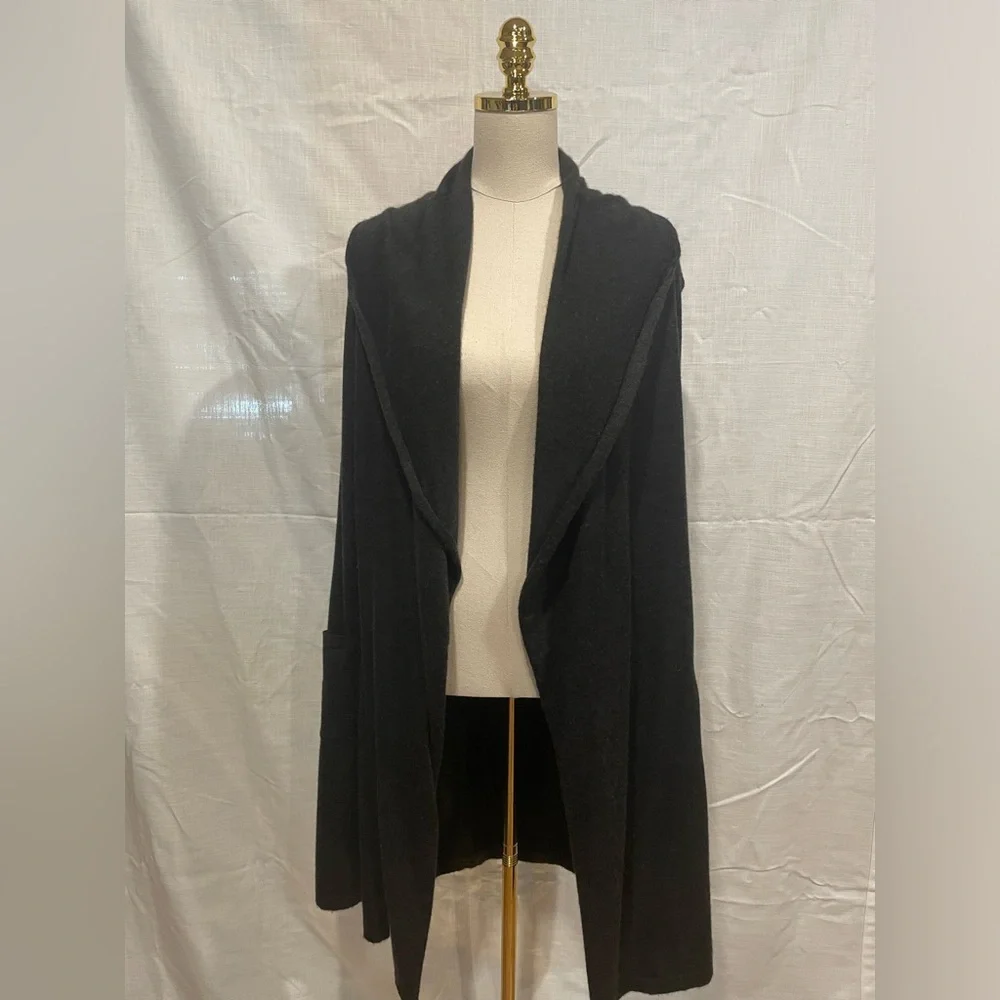 CHANEL CASHMERE cardigan / sleeveless long vest vintage‎